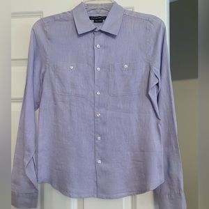 Island Company 100% Linen Long Sleeve Button Down Shirt